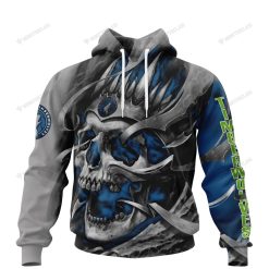 NBA Minnesota Timberwolves Custom Name Number Skull Pullover Hoodie