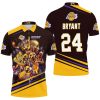 NBA Los Angeles Lakers Custom Name Number Black Golden Kobe Bryant No 24 Polo Shirt