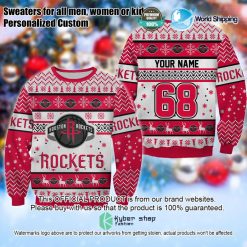 NBA Houston Rockets Custom Name Number Ugly Christmas Sweater