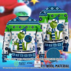 NBA Minnesota Timberwolves The Grinch Ugly Christmas Sweater