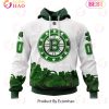 NHL Boston Bruins Custom Name Number St.Patrick’s Day Pullover Hoodie V3