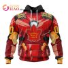 NHL Toronto Maple Leafs Custom Name Number Father’s Day Iron Man Pullover Hoodie