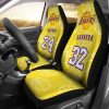 NBA Los Angeles Lakers Custom Name Number x2 Golden Car Seat Covers