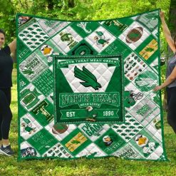 NCAA North Texas Mean Green EST 1890 Quilt Blanket