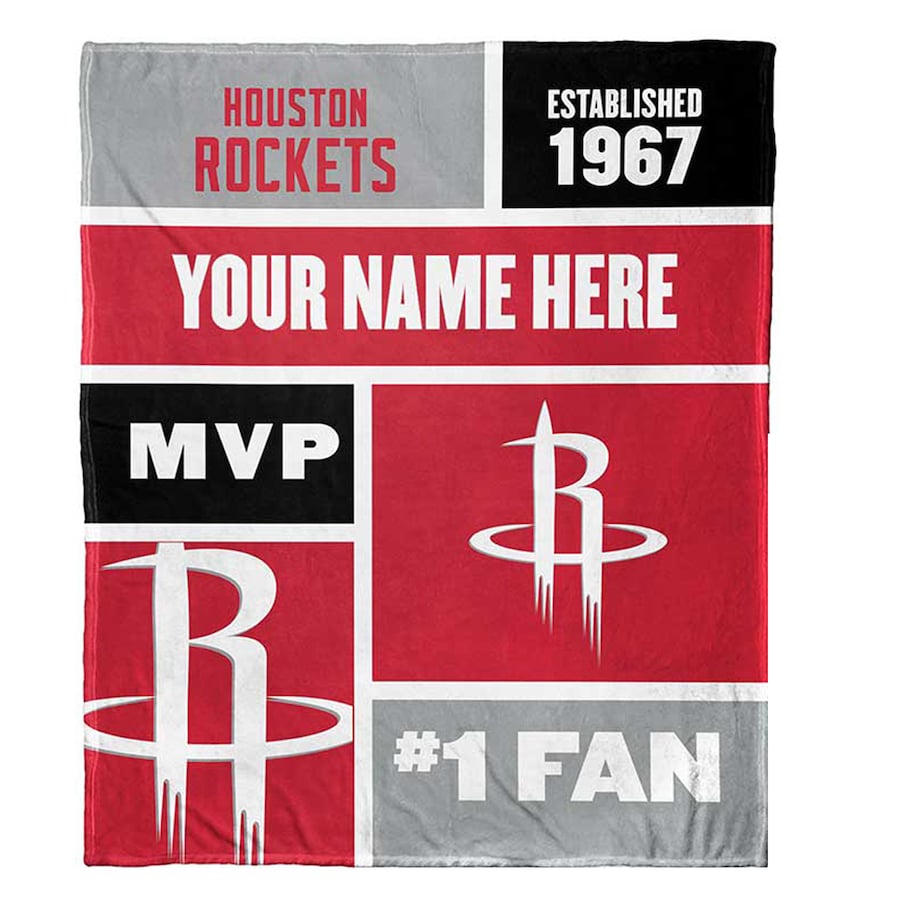 NBA Houston Rockets Custom Name Fleece Blanket