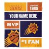 NBA Phoenix Suns Custom Name #1 Fan Established 1968 Fleece Blanket