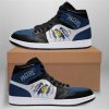 NBA Indiana Pacers Blue White Scratch Air Jordan 1 High Sneakers