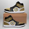 NBA Indiana Pacers Gold White Air Jordan 1 High Sneakers