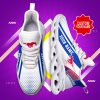 NCAA SMU Mustangs Custom Name White Blue Max Soul Shoes