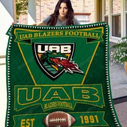 NCAA UAB Blazers EST 1991 Quilt Blanket
