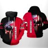NCAA SMU Mustangs US Flag Skull Pullover Hoodie