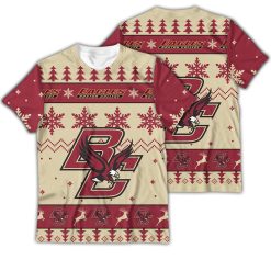 NCAA Boston College Eagles Ugly Christmas T-Shirt