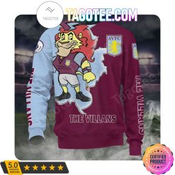 Aston Villa FC Claret Blue Mascot Scratch Sweatshirt