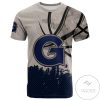 NCAA Georgetown Hoyas Custom Text Number Net Grunge Pattern T-Shirt