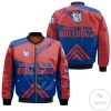 NCAA Louisiana Tech Bulldogs Stripes Cross Shoulders Bomber Jacket