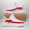 NCAA SMU Mustangs White Red Yeezy Boost Sneakers