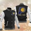 NBA Indiana Pacers Black White Baseball Jacket