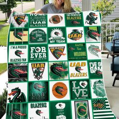 NCAA UAB Blazers Quilt Blanket V2