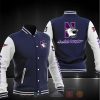 NCAA Northwestern Wildcats Dark Blue White Baseball Jacket