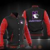 NCAA Northwestern Wildcats Black Red Baseball Jacket