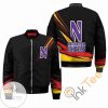 NCAA Northwestern Wildcats Black Apparel Bomber Jacket