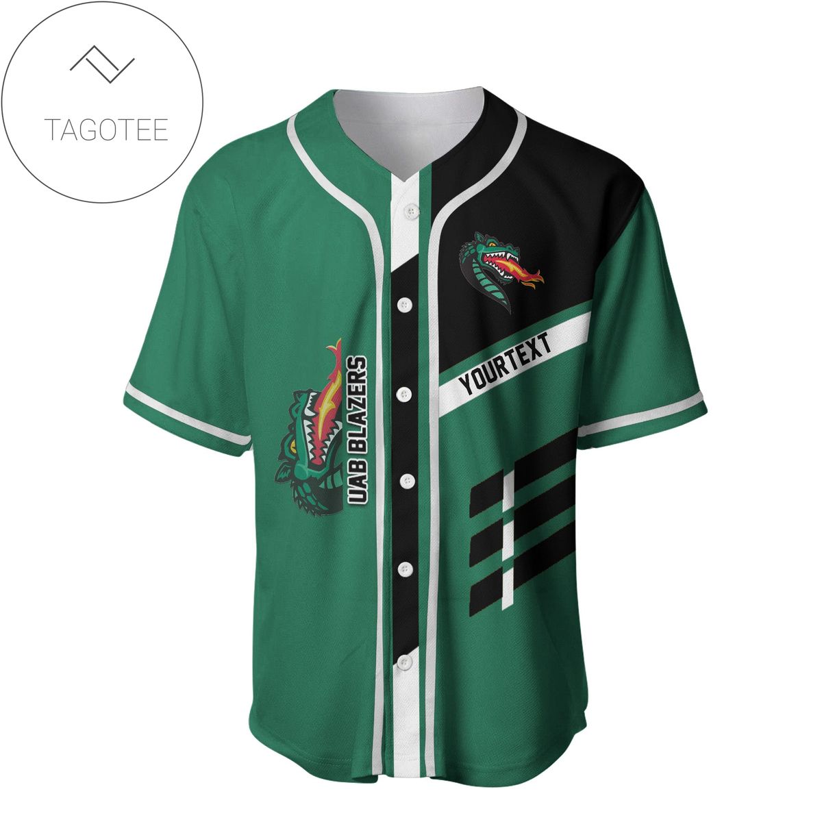 NCAA UAB Blazers Custom Text Baseball Jersey
