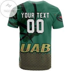 Alternative view of NCAA UAB Blazers Custom Text Net Grunge Pattern T-Shirt