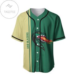NCAA UAB Blazers Half Style Baseball Jersey