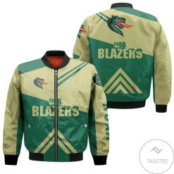 NCAA UAB Blazers Stripes Cross Shoulders Bomber Jacket