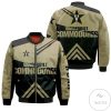 NCAA Vanderbilt Commodores Stripes Cross Shoulders Bomber Jacket