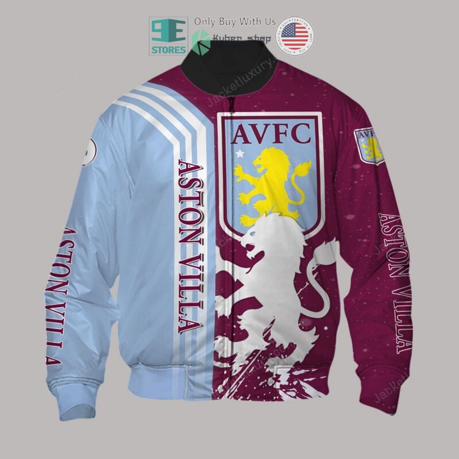 Aston Villa FC Blue Claret Bomber Jacket V5