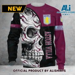Aston Villa FC Black Claret Skull Sweatshirt