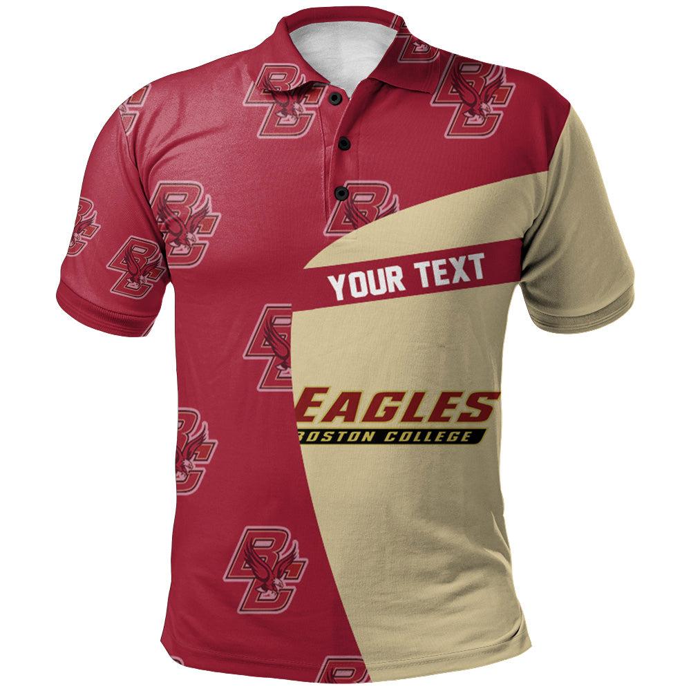 NCAA Boston College Eagles Custom Text Special Style Polo Shirt