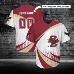 NCAA Boston College Eagles Custom Name Number Baseball Jersey V1