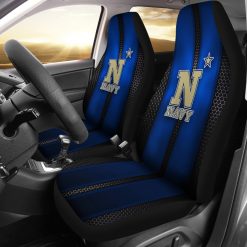 NCAA Navy Midshipmen Incredible Line Pattern Car Seat Covers