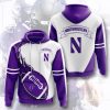 NCAA Northwestern Wildcats Flame Ball Pullover Hoodie
