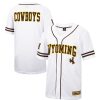 NCAA Wyoming Cowboys White Baseball Jersey