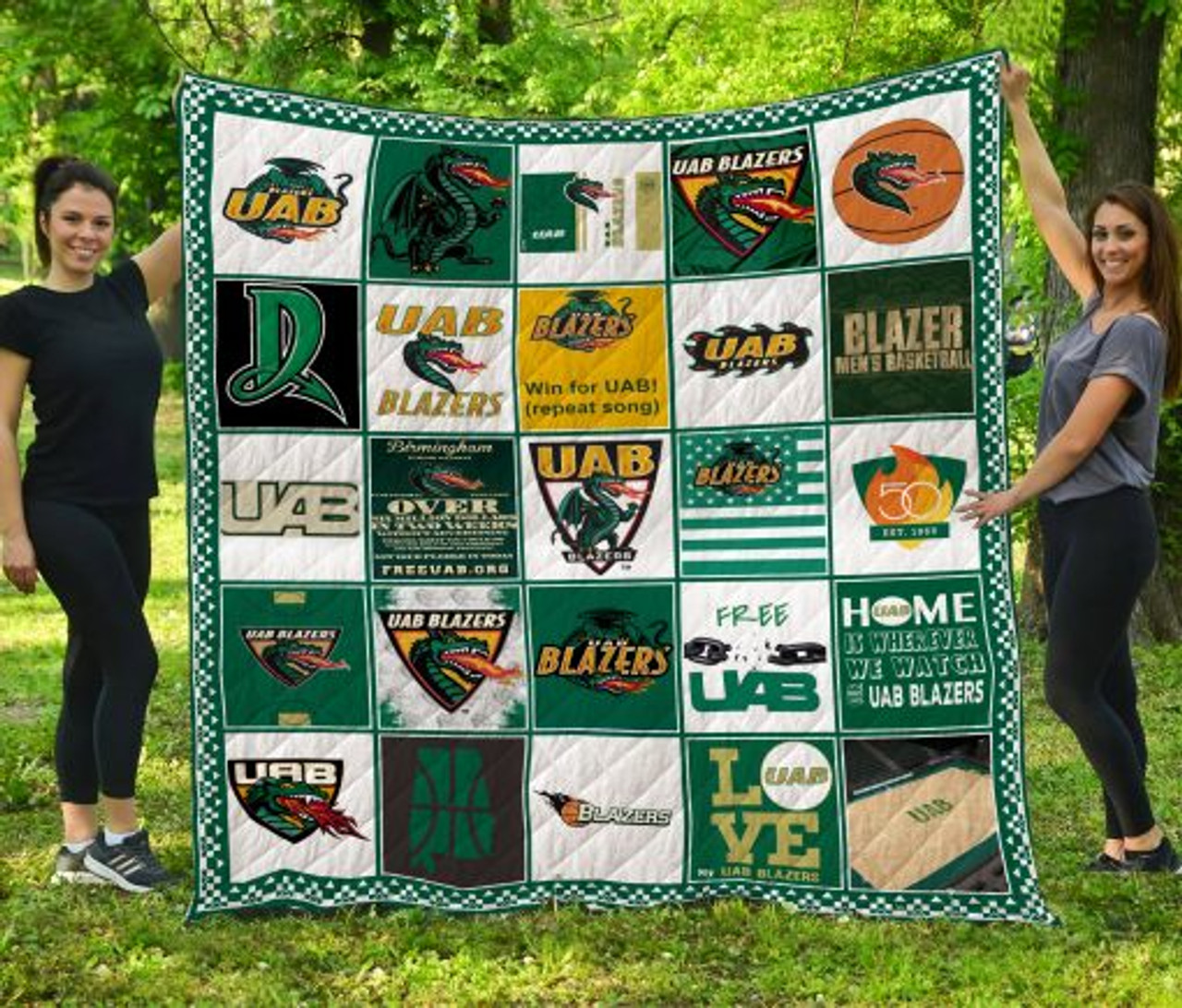 NCAA UAB Blazers Quilt Blanket V1
