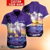NCAA Northwestern Wildcats Custom Name Sunset Hawaiian Shirt