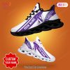 NCAA Northwestern Wildcats Custom Name White Mix Violet Max Soul Shoes