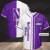NCAA Northwestern Wildcats Custom Name Baseball Jersey