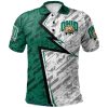 NCAA Ohio Bobcats Custom Text Number Abstract Pattern Sport Polo Shirt