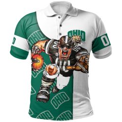 NCAA Ohio Bobcats Football Go On Polo Shirt