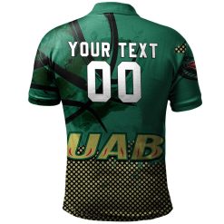 Alternative view of NCAA UAB Blazers Custom Text Number Net Grunge Pattern Polo Shirt
