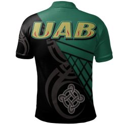 Alternative view of NCAA UAB Blazers Custom Text Celtic Pattern Polo Shirt