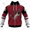 NHL Arizona Coyotes Custom Name Number 2022 Alternate Jersey Zip Up Hoodie