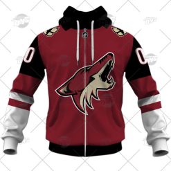 NHL Arizona Coyotes Custom Name Number 2022 Alternate Jersey Zip Up Hoodie