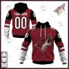 NHL Arizona Coyotes Custom Name Number 2022 Alternate Jersey Pullover Hoodie