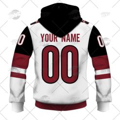 Alternative view of NHL Arizona Coyotes Custom Name Number 2021 Breakaway Jersey Zip Up Hoodie