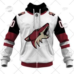 NHL Arizona Coyotes Custom Name Number 2021 Breakaway Jersey Zip Up Hoodie